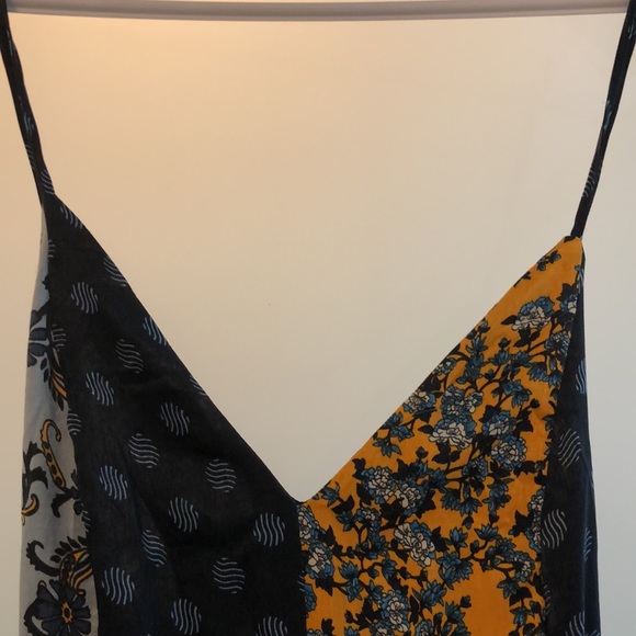 Topshop Mix Print Godet Midi Slip Dress - Picture 3 of 5